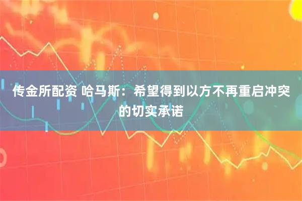传金所配资 哈马斯：希望得到以方不再重启冲突的切实承诺