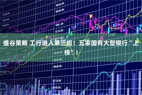 盛谷策略 工行进入第三组！五家国有大型银行“上榜”！